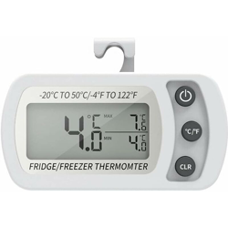 Betterlife - BETTE Termometro digitale per frigorifero, termometro impermeabile per congelatore con gancio, display LCD di facile lettura, funzione en oferta