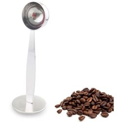 Asupermall - Misurino per caffe in acciaio inossidabile 2 IN 1 Tamper Espresso Chicco di caffe Cucchiaio a martello Utensili per te e caffe Misurino características