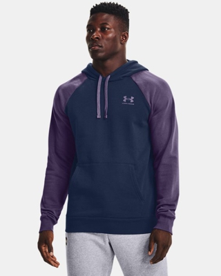 Felpa con cappuccio UA Rival Fleece Colorblock da uomo