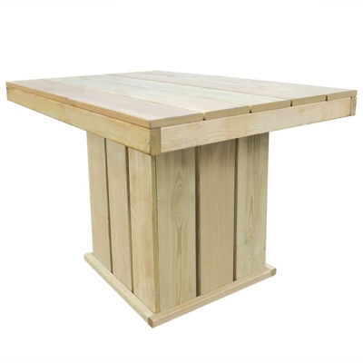 Tavolo Pranzo Esterno Legno di Pino Impregnato FSC 110x75x74 cm