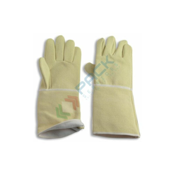 Guanti da lavoro anticalore in fibra aramidica, manichetta 14 cm, certificati CE, EN 388, EN 407, taglia 10 en oferta