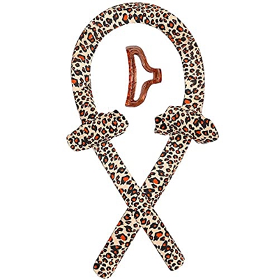 Shakary Set di arricciacapelli in gomma, senza calore, con motivo leopardato