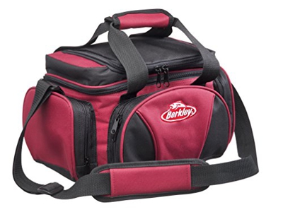 Berkley System - Borsa a spalla con 4 scatole, perfetta per accessori da pesca, esche e pranzo, Unisex - Adulto, 648-1345042, rosso/nero, L