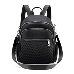 Zainetto Donna, Joyhill Borsa Zaino Donna in Nylon Piccolo Casual Borsa da Scuola Elegante Borsa da Scuola per Scuola Viaggio Lavoro Shopping Nero en oferta