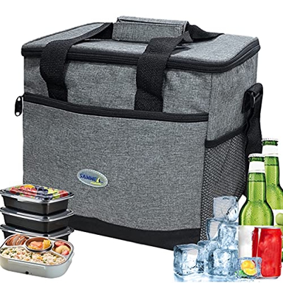 16L Borsa Isotermica da Pranzo,Borsa Frigo Piccole Pieghevole,Frigo Isoterma per Alimenti,Borsa Termica Pieghevole,Borsa Termica,Borsa Pranzo,Borsa da
