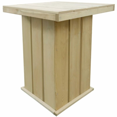 Tavolo da Bar Esterno Legno di Pino Impregnato FSC 75x75x110cm