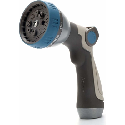 Briday - Ugello per tubo flessibile da giardino, ugello spray in metallo ad alta pressione, 8 modelli di controllo del pollice per irrigazione,