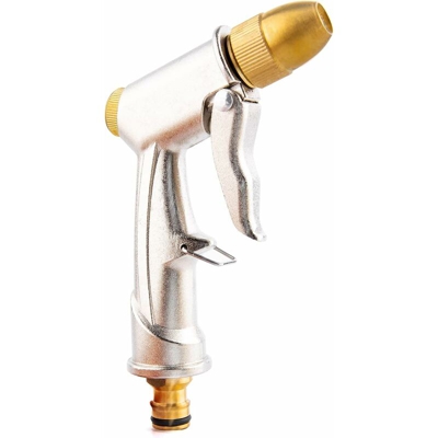 Briday - Ugello per tubo flessibile in metallo da giardino, spruzzatore per ugello d'acqua portatile ad alta pressione Modelli di spruzzo regolabili