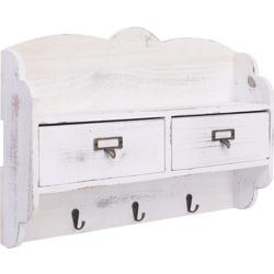 YOUTHUP Appendiabiti a Muro Bianco 50x10x34 cm in Legno - Bianco en oferta