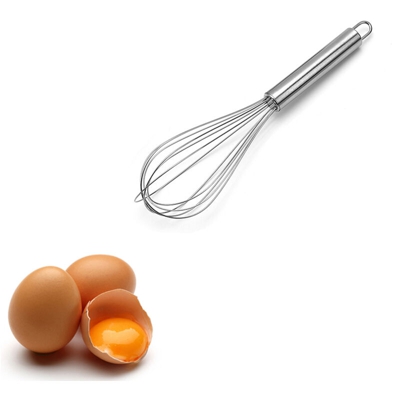 Asupermall - Frullino per uova da 10 pollici per uso domestico Miscelatore per torta manuale per pasta Latte per uova Frullino per uova da cucina per