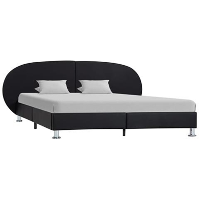 Giroletto Nero In Similpelle 180x200 Cm