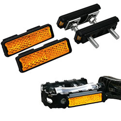 Set di 4 catarifrangenti per pedali, colore arancione, con dadi e viti per biciclette precio