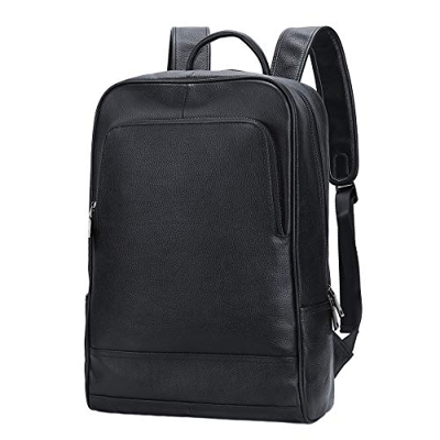 Leathario Zaino in Pelle Vera da Uomo per Uso Quotidiano, Borsa Alla Moda ed Elegante con Grande Capienza e Portatili 14 Pollici, Adeguato per Lavoro,