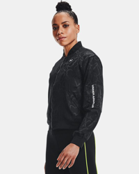 Bomber UA RUSH™ Woven Jacquard da donna características