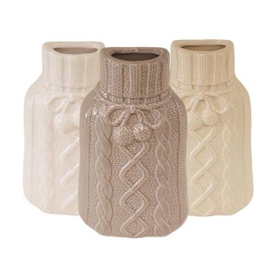 Set 3 Evaporatori D'Acqua Per Termosifoni A Treccia In Ceramica Colori Assortiti