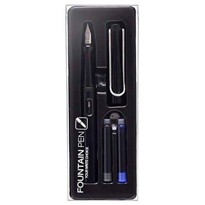 Buran - Penna stilografica da 0,38 mm, per studenti, ufficio, cancelleria