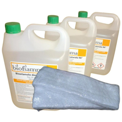 Kit Biocamini con 3 Taniche 5 lt Bioetanolo Italiano + 2 Fibre Ceramiche características