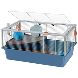 Gabbia Per Criceti, Topolini, Piccoli Roditori Criceti 15 Gabbia Criceto A Due Piani, Casetta Per Topolini, Accessori Inclusi, Metallo Verniciato Bianco Con Cornice E Fondo In Plastica, 78 X 48 X H 39 Cm en oferta