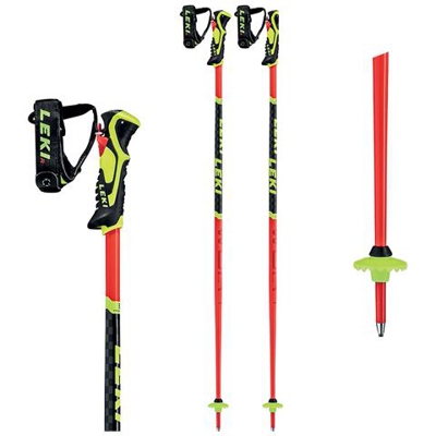 Bastoni Sci Wcr Lite Sl 3d - Neon Red-black-white-yellow Cm 100