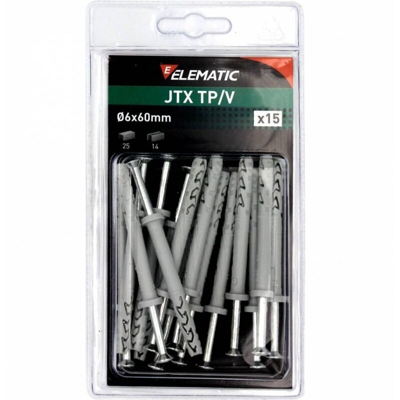 Elematic Blister Tasselli Jtx Tp/V 6X60 (Pz.15) (1 Cf)