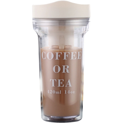 Cold Brew Cup Macchina da caffe portatile Cold Brew Coffee Te Bottiglia ermetica Tazza di caffe ghiacciato con coperchio Filtro in acciaio