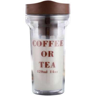 Cold Brew Cup Macchina da caffe portatile Cold Brew Coffee Te Bottiglia ermetica Tazza di caffe ghiacciato con coperchio Filtro in acciaio