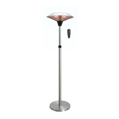 Stufa a fungo ip44 a infrarossi 2100w color alluminio