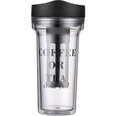 Cold Brew Cup Macchina da caffe portatile Cold Brew Coffee Te Bottiglia ermetica Tazza di caffe ghiacciato con coperchio Filtro in acciaio