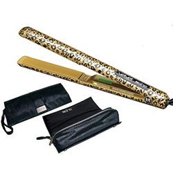 PIASTRA CAPELLI PROFESSIONALE STRETTA LISCIA E RICCIA CON PLACCHE IN TITANIO CERAMICA E TORMALINA INFRAROSSI DIGITALE CON BORSA TERMICA VELVET GOLD SH precio