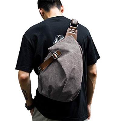 Borsa a tracolla per uomo e donna, zaino a tracolla con tracolla piccola per uomo con cinghia toracica, zaino a tracolla per attività all'aperto, cicl