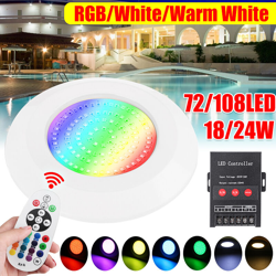 Vasca da bagno sommergibile subacquea 72/108LED SPA Piscina per laghetto Luce impermeabile IP68 Piscina Lampada da esterno con / senza telecomando, precio