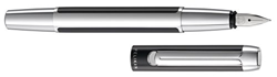 Pelikan 995282 - Penna stilografica Pura P40 in alluminio, pennino in acciaio INOX misura F, nero/argento características
