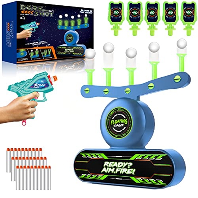 Bersaglio per Nerf Pistole, Bersaglio Galleggiante con Pistole, Palla, Dardi e Bersagli Flip, Bersaglio Elettrico per Nerf Dardi, Tiro al Bersaglio Re