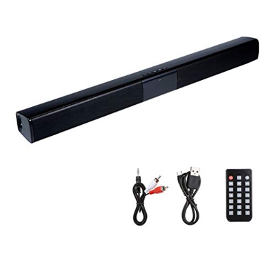 LUTILUVA | Mini Soundbar Bluetooth 5.0 Wireless, Dolby Surround 20W con Batteria 2000 mA Ottico/AUX/USB/3 per Film TV PC Tablet