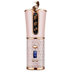 Arricciacapelli automatico senza fili arricciacapelli con batteria ricaricabile integrata, fibbia in ceramica portatile ideale per viaggi e viaggi precio