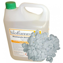 Kit Caminetti con 5 lt Bioetanolo Italiano e Pietre Bianche Decorative precio