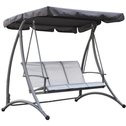 Angel Living Altalena Hollywood Swing Dondolo 3 posti in textilene con protezione solare en oferta