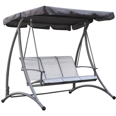 Angel Living Altalena Hollywood Swing Dondolo 3 posti in textilene con protezione solare