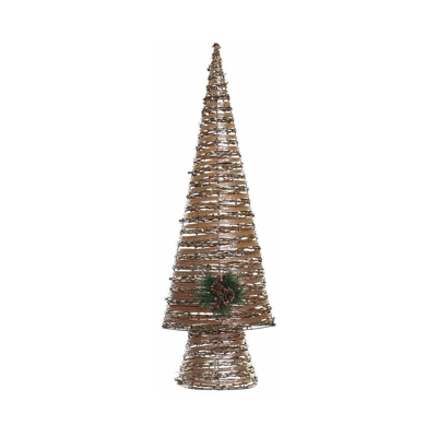 Albero di Natale Rattan LED (32 x 18 x 100 cm) - Dkd Home Decor