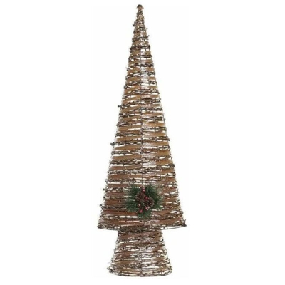 Albero di Natale Rattan LED (32 x 18 x 100 cm) - Dkd Home Decor