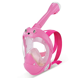IMMEK Maschera Snorkeling per Bambini,Maschera Subacqueacon con Visuale Panoramica 180° Design Maschera Subacquea Forma di Leone Marino Maschera Snork características