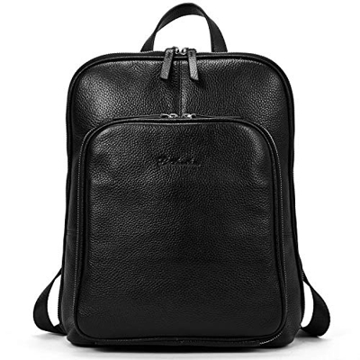BOSTANTEN Zaino in Vera pelle di Donna Borse a tracolla da viaggio Fashion Casuale Zainetti Scuola Nero