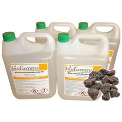 Kit Biocamini con 4 Taniche da 5 Lt Bioetanolo Italiano e Pietre Laviche Naturali en oferta