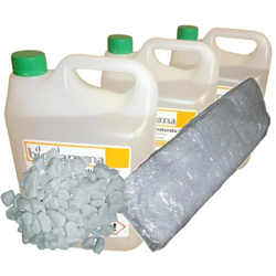 Pacchetto 15 Lt Bioetanolo Italiano + 1 Fibra Ceramica + Pietre Bianche en oferta