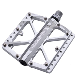 ROCKBROS Pedali Bici MTB in Alluminio Universali 9/16” Sigillati Superficie Ultra-larga 3 Cuscinetti CNC Taglio Anodizzazione Ultra-leggero Antiscivol precio