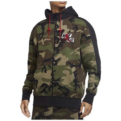 Felpa Da Uomo Con Cappuccio Full Zip Jumpman Classics Camo Taglia S Codice Cv6214-222