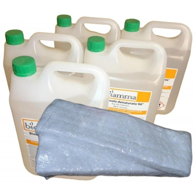 Kit Accessori 25 Litri Bioetanolo Italiano Biofiamma + 2 Fibre Ceramiche