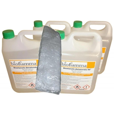 Kit Accessori Camini 20 lt Bioetanolo + 1 Lana di Vetro