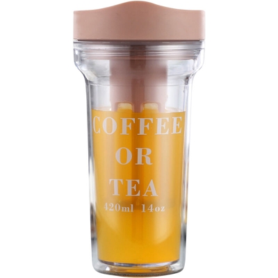 Cold Brew Cup Macchina da caffe portatile Cold Brew Coffee Te Bottiglia ermetica Tazza di caffe ghiacciato con coperchio Filtro in acciaio
