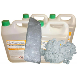 Kit Accessori 20 lt Bioetanolo Italiano + 1 Lana di Vetro + Pietre Bianche en oferta